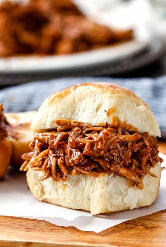 Crockpot BBQ Chicken Sandwiches