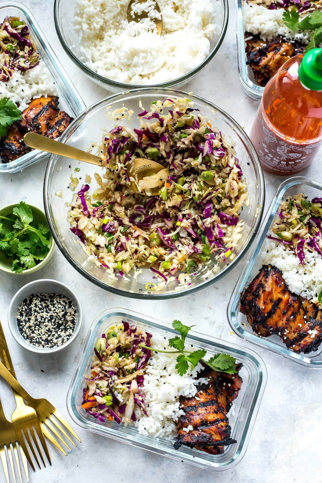 Korean Chicken with Asian Slaw