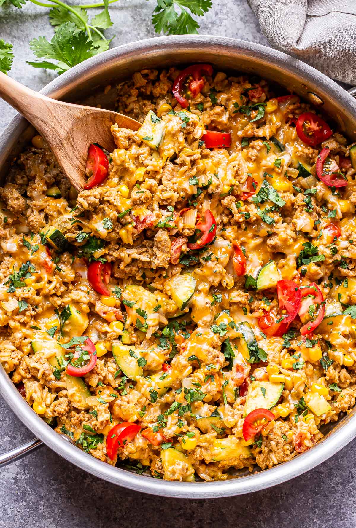 Southwest Turkey and Zucchini Skillet