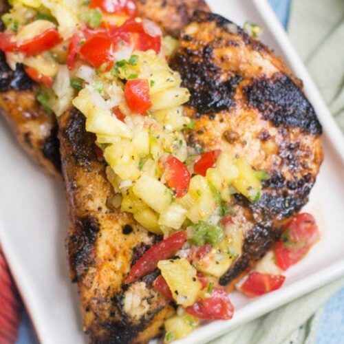 Caribbean Grilled Chicken with Pineapple Salsa
