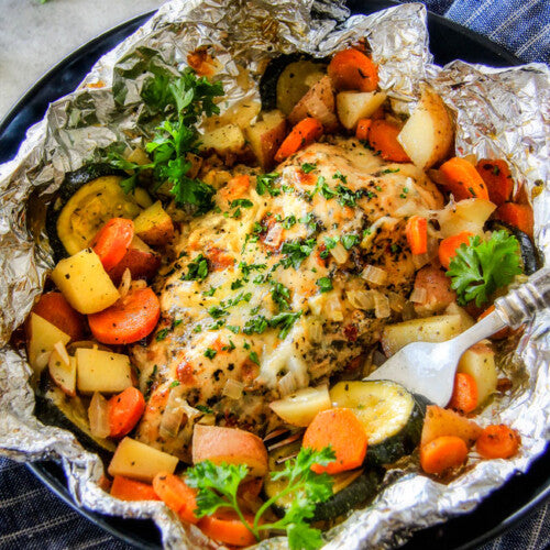 Italian Mozzarella Chicken Foil Packets