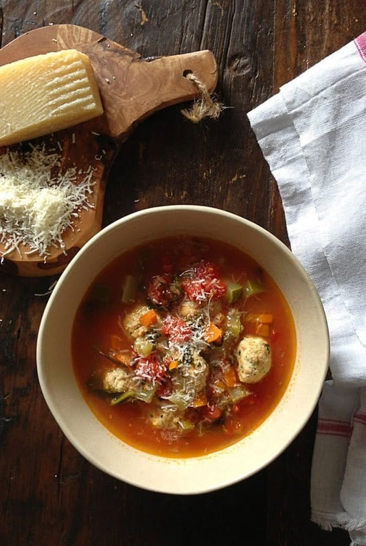 Mini Turkey Meatball Vegetable Soup