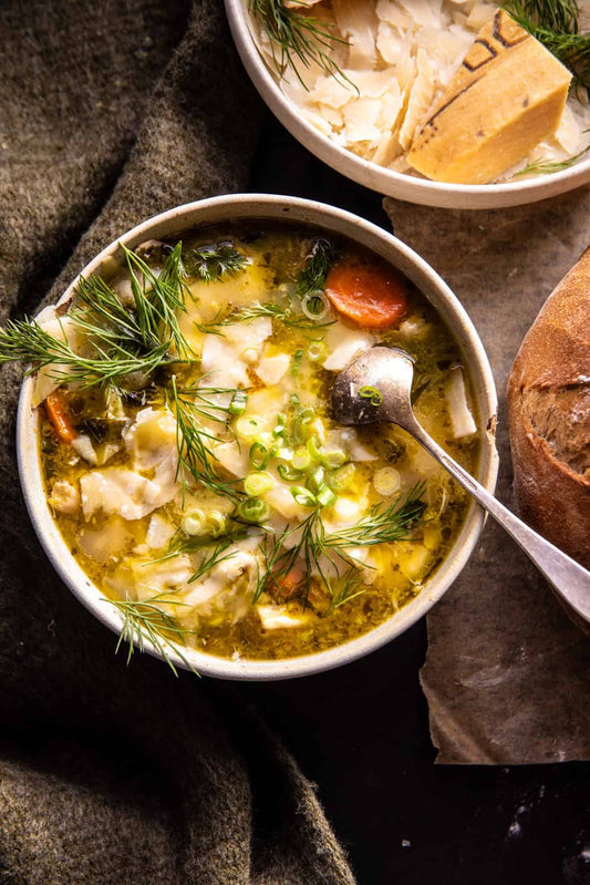 Pesto Chicken Noodle Soup