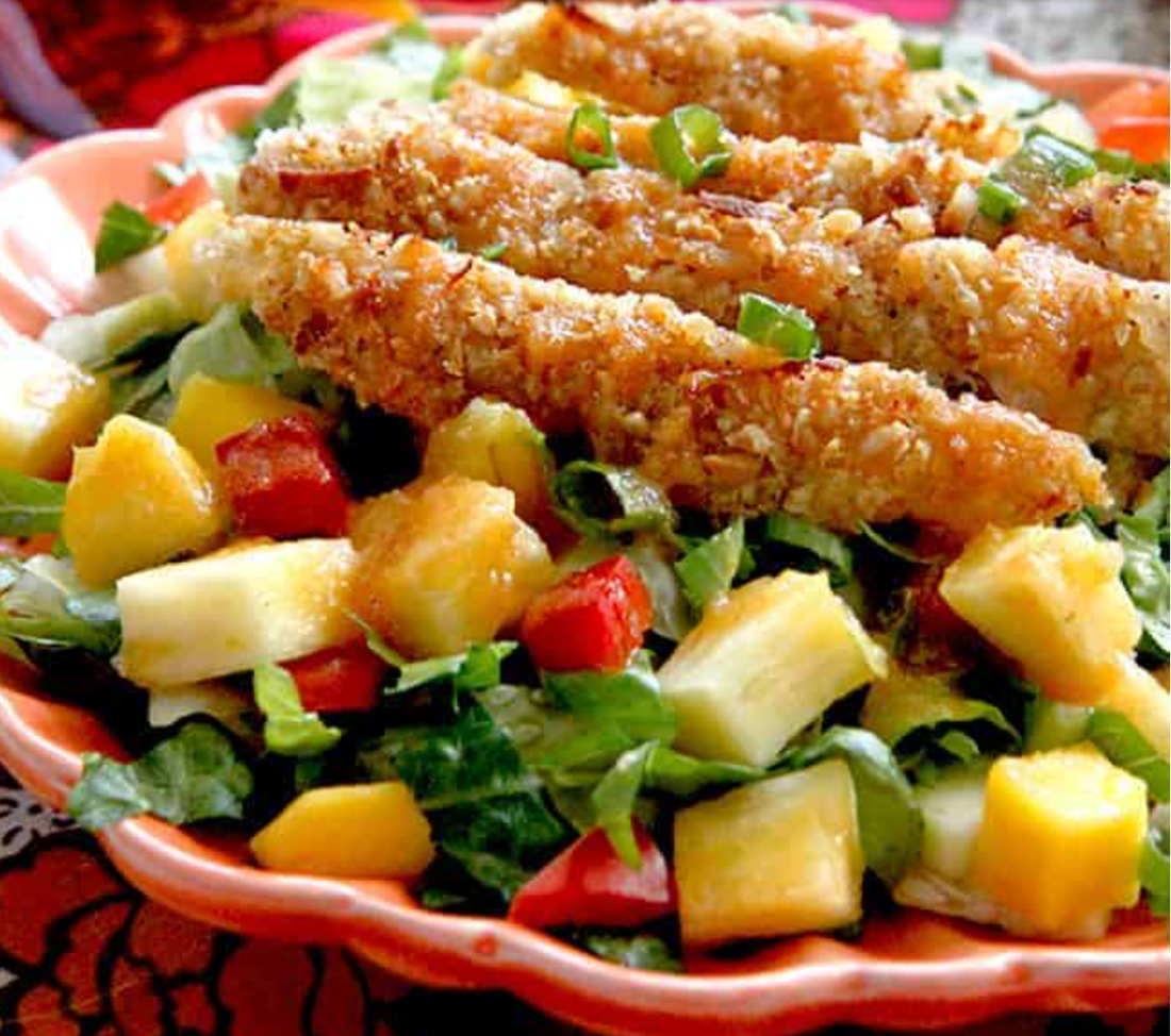 Coconut Cashew Chicken Tropical Salad