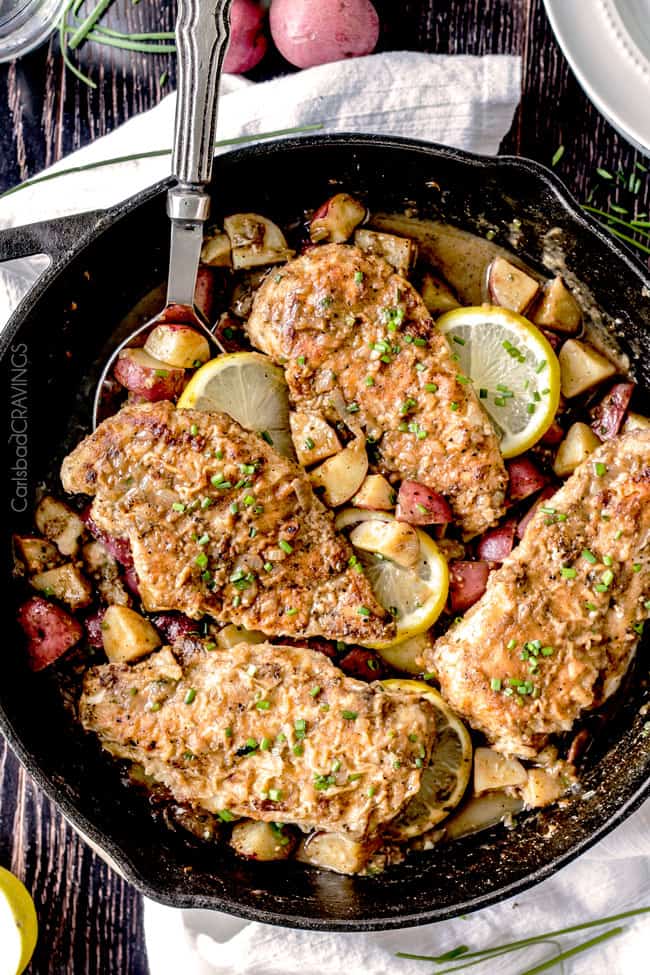 Chicken and Potato Skillet with Creamy Lemon Paprika Sauce
