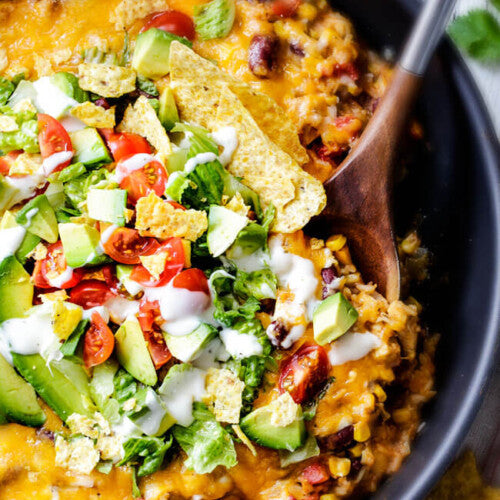 Mexican Chicken and Rice Skillet
